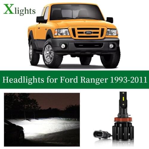 Xlights Led Headlight Bulb For Ford Ranger 1993 - 2011 Low High Beam Canbus 12V 24V Car Headlamp Lamp Light Lighting Accessories