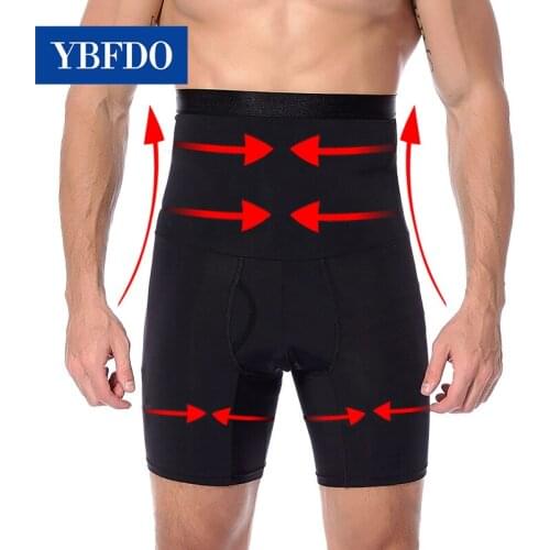YBFDO High Waist Slimming Seamless Belly Tummy Control Modeling Stretch Underwear Shapewear Mens Pants Fitness Stretch Abdomen