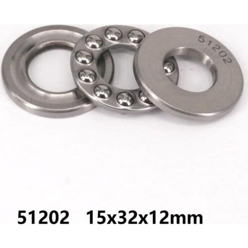 20pcs 51202 Axial Ball Thrust Bearing plane thrust ball bearing 15x32x12 15*32*12 mm