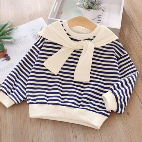 2020 Girl Boy Spring Autumn Clothing Striped Cotton Sweatshirts Kids Fashion Casual Sweaters Jackets Children Clothes