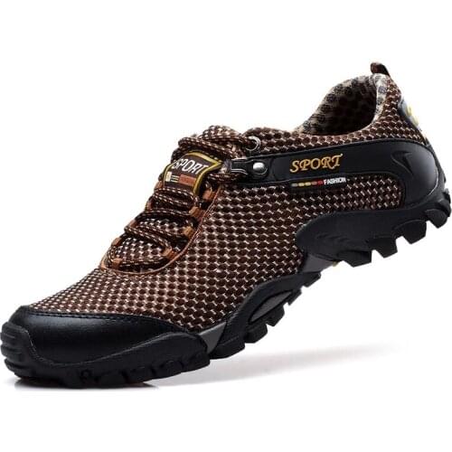 2021New Men Shoes Breathable Mesh Casual Shoes Outdoor Wading Mens Sneakers Lightweight Boat Shoes Walking Footwear Size