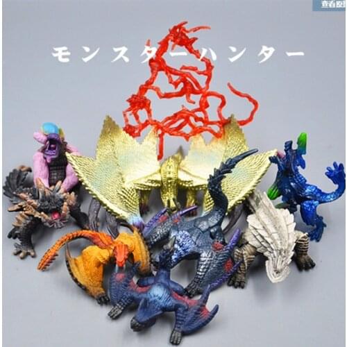 5pcs 3-5cm no repeat Hunting Magnetrophy PVC toy Japanese monster hunter action figure doll