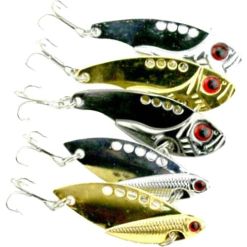 5 Pieces Mixed Colors VIB Spoon Fishing Hard Lure Bass Crank Bait Vibration Fishing Tackle Tools Artificial Bait