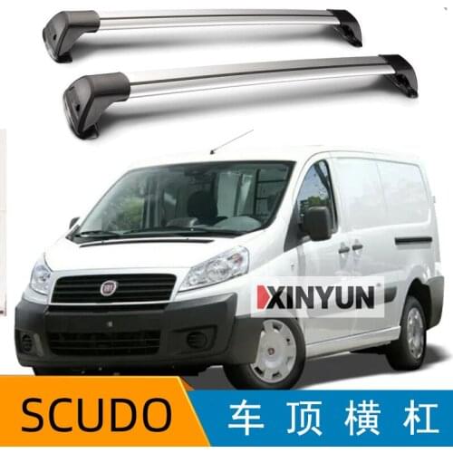 2 pcs For FIAT SCUDO 5dr Van bus 2007-2020 roof bar car special aluminum alloy belt lock Led shooting RACK CORSS rack