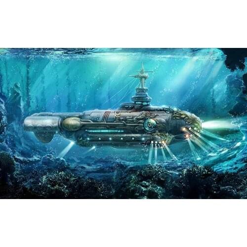 Free shipping! Home Art Wall Decor nautilus submarine Oil Painting Picture Printed On Canvas No Framework