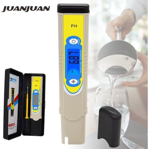 Digital PH Meter Pen 4 Color PH Measuring Water Quality Test Automatic Calibration for Laboratory Aquarium with Box 50%off