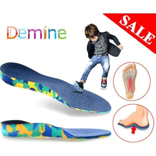 Demine Children Arch Support Orthopedic Insoles for Kid Flat Foot Sport Running Sneaker Correction Shoes Cushion Inserts Pads