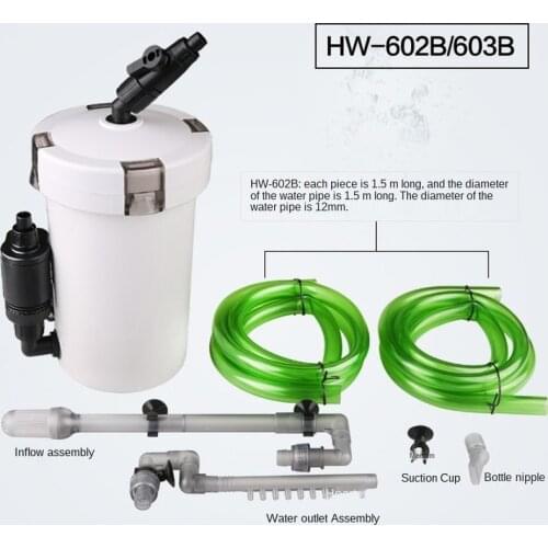 Sunsun Aquarium Filter Ultra-quiet External Aquarium Filter Bucket 110V-220V / 6W / HW-602 / HW-603 / HW-602B / HW-603B