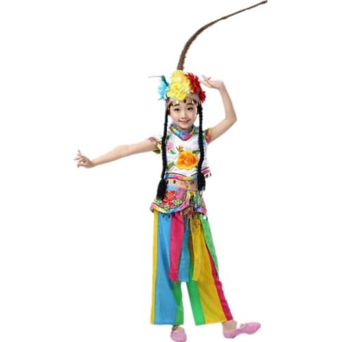Chinese opera costumes for girls china national dance clothes for kids performance clothing Hua Mulan cosplay festival dance