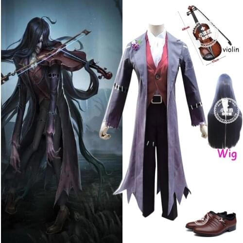 Hunter Violinist Antonio Cosplay Costume Game Identity V Cosplay Costumes Original Skin Uniforms Suits Wigs shoes For Adult