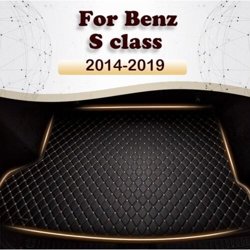 Car trunk mat for Benz S class four door 2014 2015 2016 2017 2018 2019 cargo liner carpet interior accessories cover