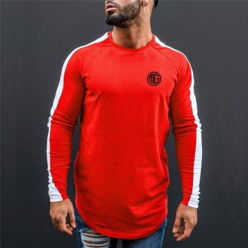 Muscleguys Brand Clothing Cotton Mens Long Sleeve T Shirt Men Slim Fit Tops Tees 2020 Fashion Autumn and Winter Casual T-Shirt