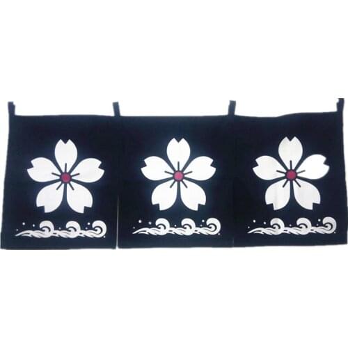 Customized Accept) Korea/Japan/China Sushi Restaurant Kitchen Hanging Curtain-Cherry Blossoms(105cm*40cm)