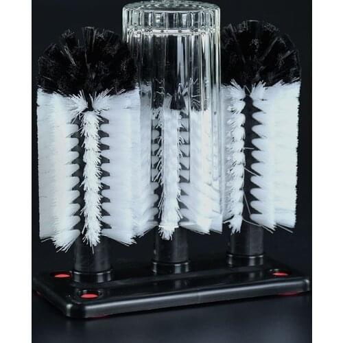 Glass Washer Brush, Set of 3 Cleaning Brush Water Bottle Cleaner Washer Tool for Water Cup Bar Tools