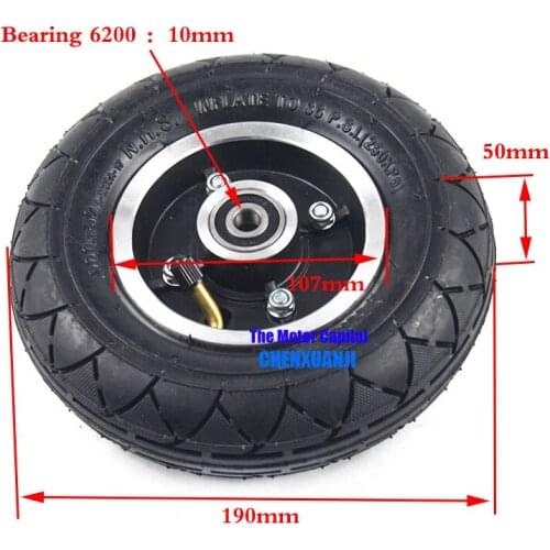 200x50 Electric Scooter Tyre With Wheel Hub 8" Scooter Tyre Inflation Electric Vehicle Aluminium Alloy Wheel Pneumatic Tire