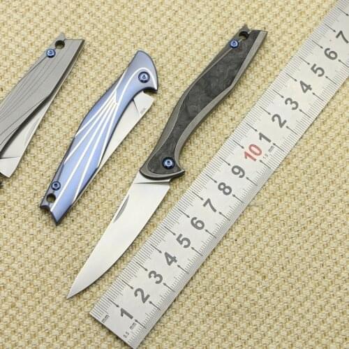 Green thorn Phoenix key folding knife M390 blade gasket TC4 titanium alloy handle outdoor camping pocket fruit cutter EDC tools