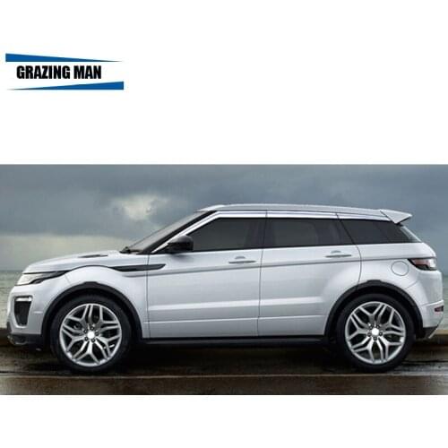 Sun visor 6 Plating chrome Car Window Visor Wind Deflector Sun Rain Guard Defletor for Ranger rover Evoque 2014