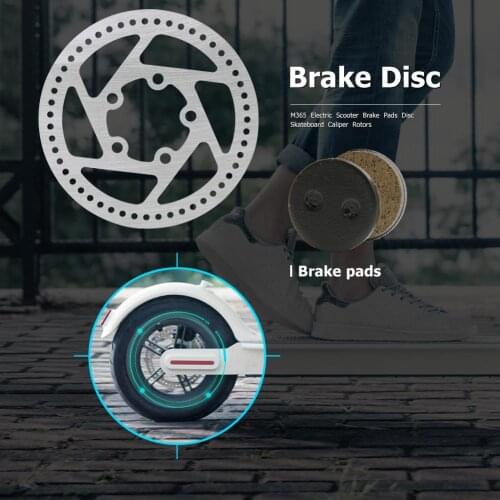 Electric Scooter Brake Pads Disc Replacement Parts for Xiaomi Mijia M365 Scooter Skateboard Caliper Brake Disc w/ 5pcs Screws