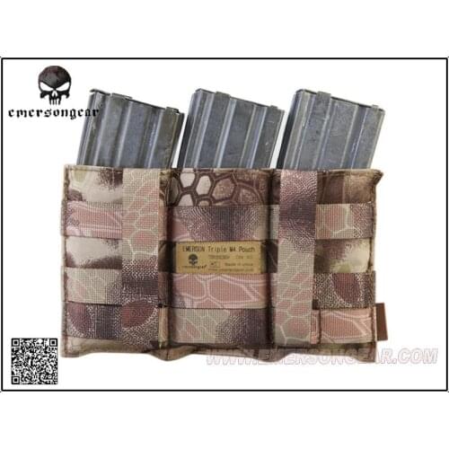 Triple M4 Pouch Emerson Magazine molle airsoft wargame painball combat gear (HLD) Outdoor Sports Hunting