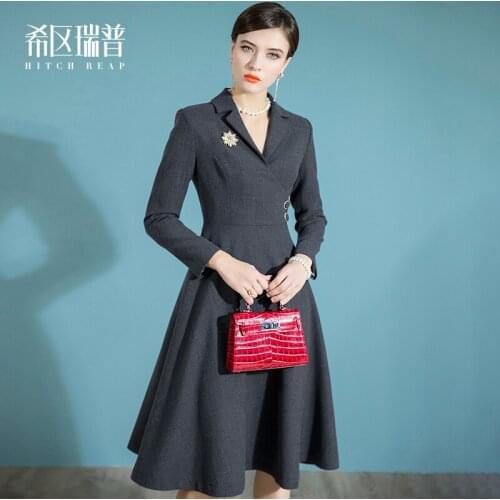 High End Suit Dress Womens New Retro Style In Autumn And Winter