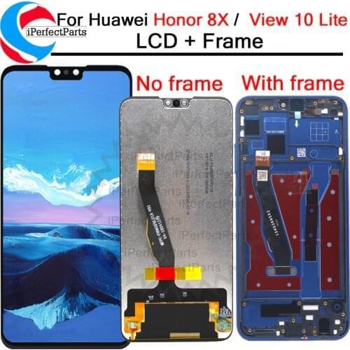 6.5'' For Huawei Honor 8X LCD Display With Frame Touch Panel Screen Digitizer Assembly Replacement For Honor View 10 Lite LCD