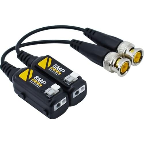 1 pair 8MP HD Transmitter Cable Transceiver Adapter CCTV Passive Video Balun Passive for HD AHD/CVI/TVI Video Signal