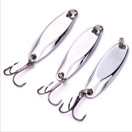 1pcs Fishing Lures 4.6cm 6.8g Wobbler Sliver Spinner Baits Spoons Artificial Bass Hard Sequin High Carbon Steel Hook Tackle Lure