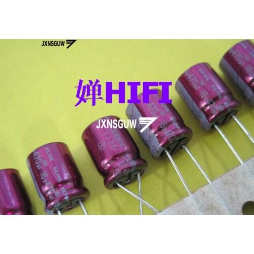 10PCS ELNA RW2 16V470UF 10X12.5MM Purple Red Robe Aluminum electrolytic capacitors 470uF/16V 105 degrees 470UF 16V