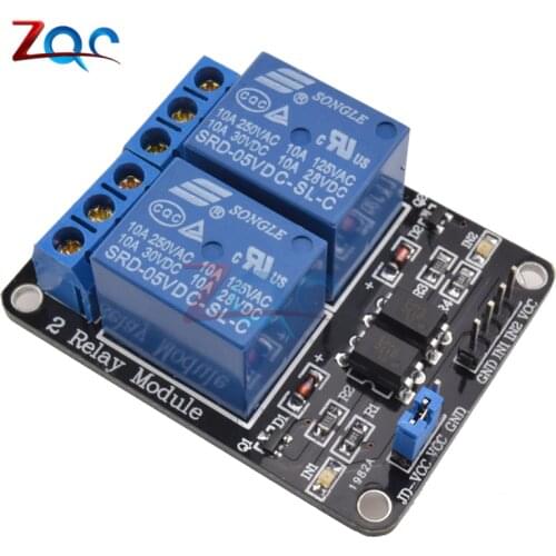 1PCS 5V 2-Channel Relay Module Shield for Arduino ARM PIC AVR DSP Electronic 5V 10A 2 Channel Relay Module