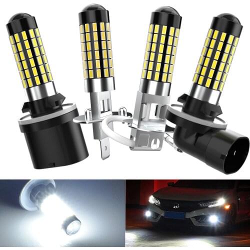 2Pcs 1200LM 881H27 880 H1 H3 LED Fog Lights LED Bulb Lamp for Audi Toyota Hyundai Kia Lexus Nissan 6000K white 12V 1200LM