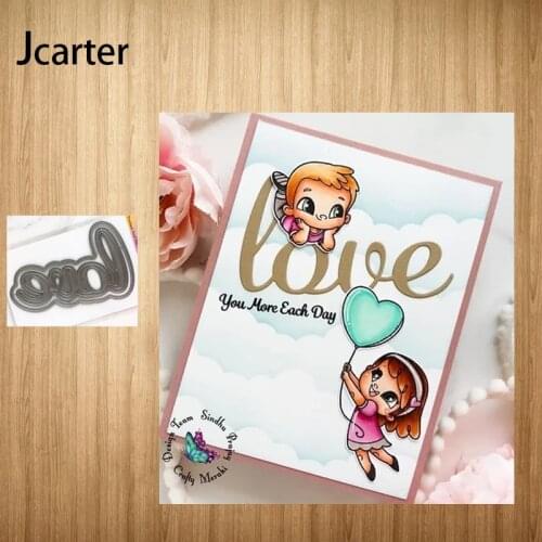 2021 Love Letters New Design Metal Cutting Dies Craft Stencil for Scrapbooking Handmade Diy Card Make Shape Album Decor Model