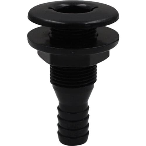 3/4'' Black ABS Marine Thru-Hull Fittings Yacht Parts for Exhaust Port