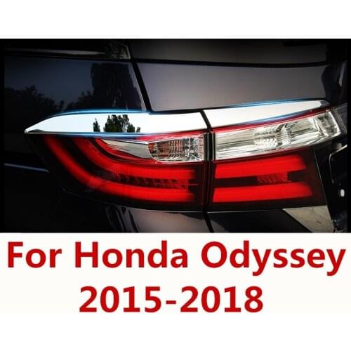For Honda Odyssey 2015-2018 Accessories Car Rear Fog Lights Covers Decoration Lamp Frame Trim ABS Chrome Car Styling