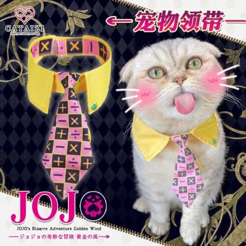 Anime JoJos Bizarre Adventure Kira Yoshikage Kill Queen Cat Cape Pet Necktie JoJo Cat Dog Bow Tie Cosplay Photo Decoration Prop