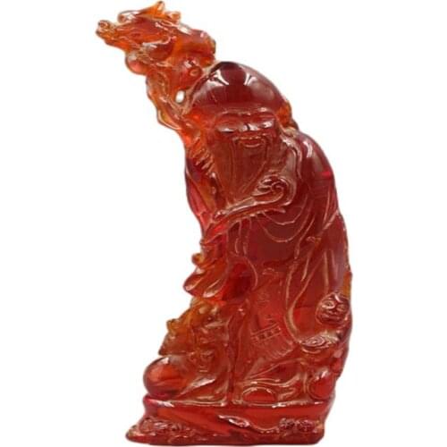 Antique crafts antique amber ornaments "miscellaneous Home Furnishing high imitation Succinum stand longevity