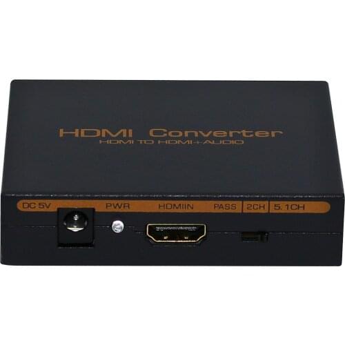 HDMI to HDMI Audio Extractor 1080P Splitter Optical SPDIF+RCA L/R Audio Extractor Converter HDMI Audio Splitter