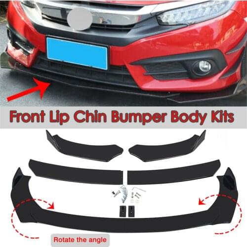 Car Front Bumper Splitter Universal Car Front Lip Chin Bumper Body Kit Adjustable Bumper Spoiler Diffuser Lip For Car Accessory