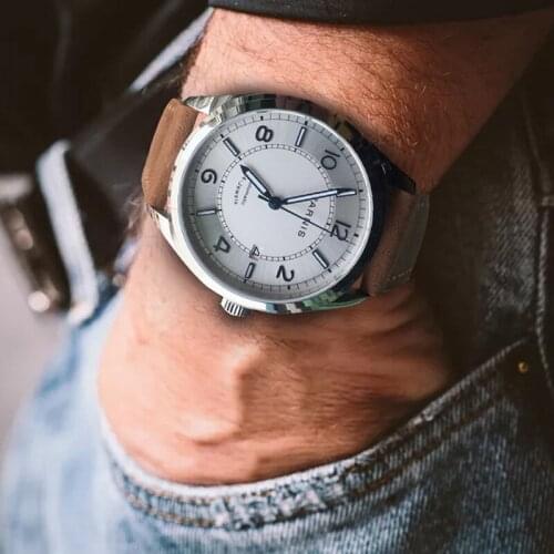 Parnis Mechanical Men Watches Leather Wristwatch Clock Waterproof Sapphire Crystal Auto Date Luminous Automatic Mens watch 2019