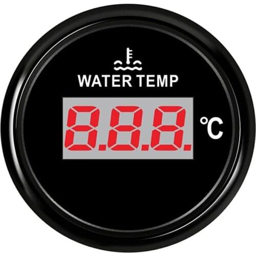 52 mm Car Boat Digital Water Temperature Gauge for Car Turbo Boost Water Temp Meter Indicator 40~120 Celsius fit 12V~24V