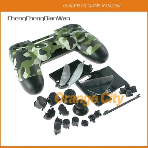 For Sony Playstation 4 PS4 wireless Controller Camouflage Shell Housing Case With Full Set Buttoms ChengChengDianWan 15sets