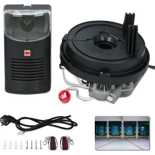 Electric Garage Roller Door Opener Easy Install 24V DC Motor Drive Max 16.4ft 250N Force w/ 2 Remotes