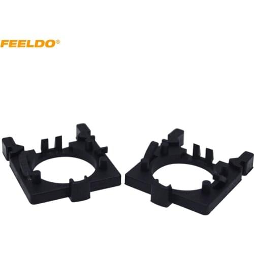 FEELDO 2Pcs Car LED Bulb Holder Adapter Sockets Base for Ford Focus 2 Fiesta MK2 H7 Halogen Upgrade to LED Base #5543