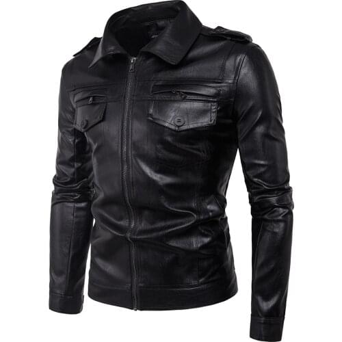 Men's Faux Leather Jackets LOMEMOL China
