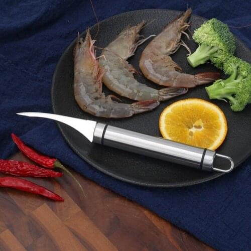 Multifunctional Shrimp Knife 304 Stainless Steel Lobster Peeler Shrimp Intestine Cutting Knife Peeler Practical Seafood Tool