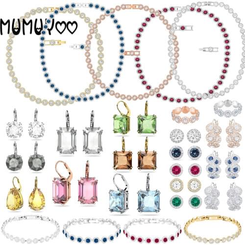 Fashion Jewelry New SWA 1:1 ANGELIC NECKLACE Charming Round Decoration Golden Necklace Women Trend Romantic Luxury Jewelry Gifts