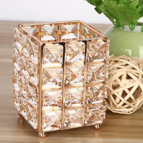 Fashion Ladies Makeup Brush Holder Cosmetic Eyebrow Pencil Storage Box Pencil Vase Desktop Decor