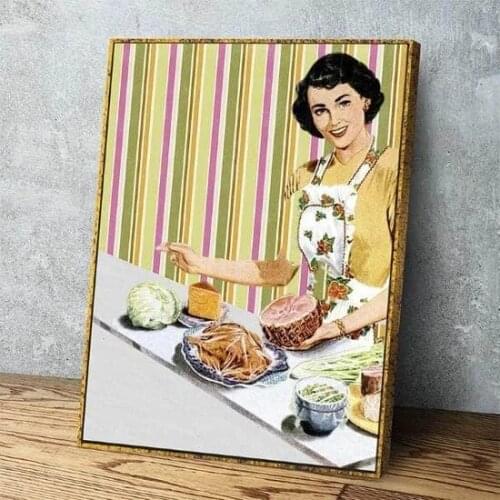 Modular Picture Kitchen Metal Sign Plaque Metal Canvas Painting Wall Art Poster Print Modern Living Room Home Decor No Framework