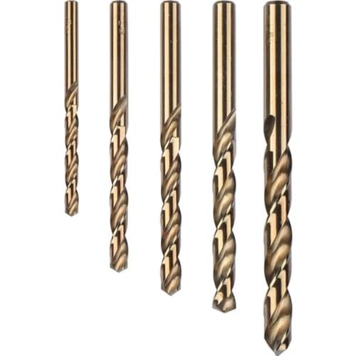 5Pcs HSS Drill Bit Set CO M35 Cobalt Twist Drill Bits For Metal Steel 1mm 2mm 3mm 4mm 5mm Hand & Power Tool Accessories