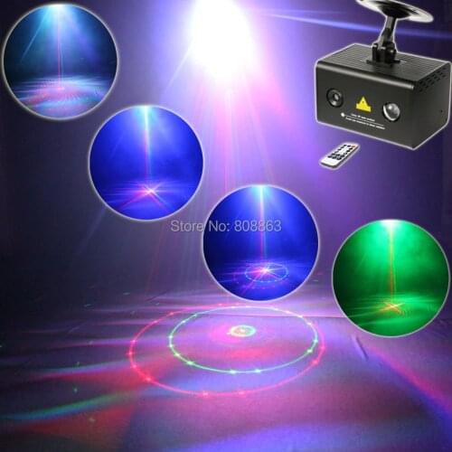 New R&G Laser 12 Patterns Projector Full Light Water Galaxy Effect Full Color RGB LED DJ Home Party Xmas Bar Dance Light B195D3