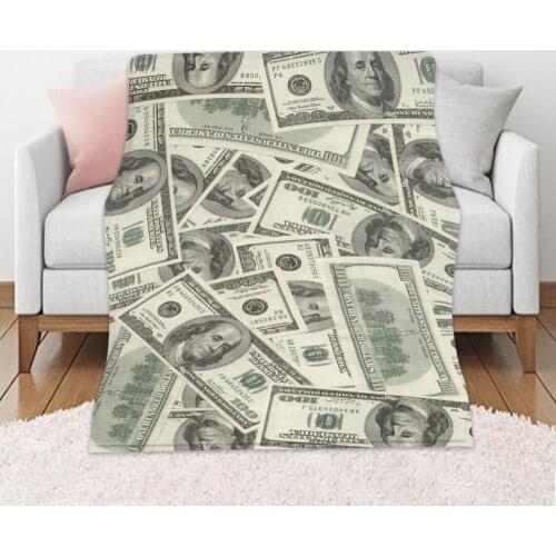 Throw Blanket One Million Dollar Bill USA Fuzzy Blanket Super Soft for Couch Or Bed Comfortable & Flannel Warm Printed Blankets